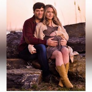 Chelsea & violet genuine suede cowgirl boots size 9